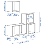 Комбинация навесных шкафов - IKEA EKET, 105x35x120 см, белый, ЭКЕТ ИКЕА