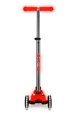 Самокат Maxi Micro Deluxe Glow Plus (светящийся) LED красное сияние
