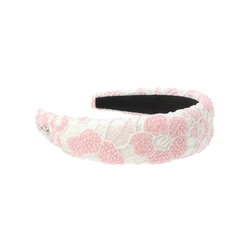 Ободок с розовыми цветами
