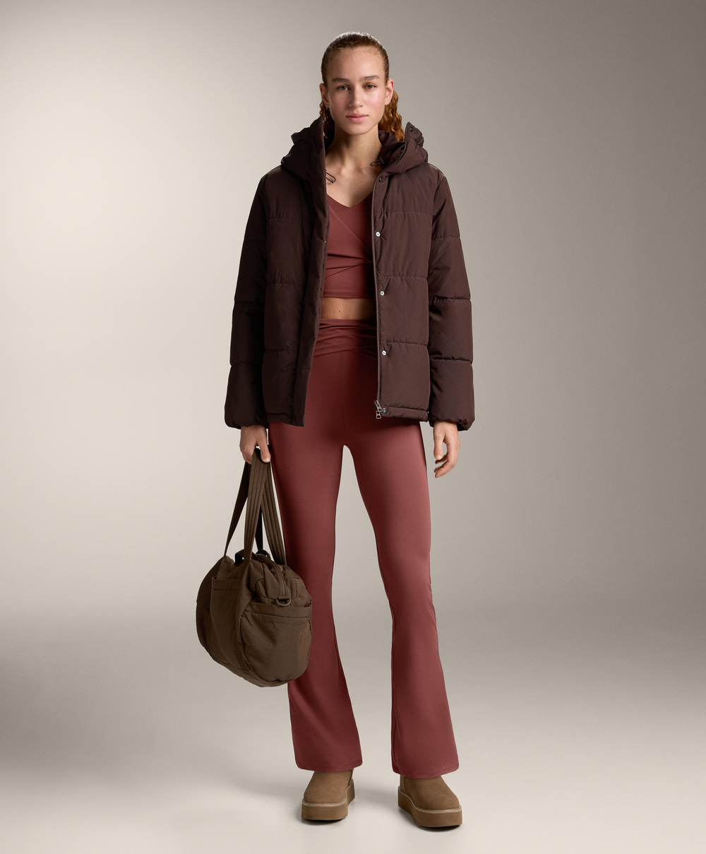 Oysho Топ-майка Comfortlux с перекрестными деталями, линялый махагон