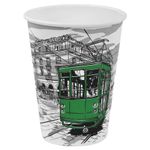 Стакан одноразовый бумажный 300/360 мл, D 90 мм, с печатью "ГОРОД", КОМПЛЕКТ 50 шт., холодное/горячее, WELDAY (ВЭЛДЭЙ), 702696