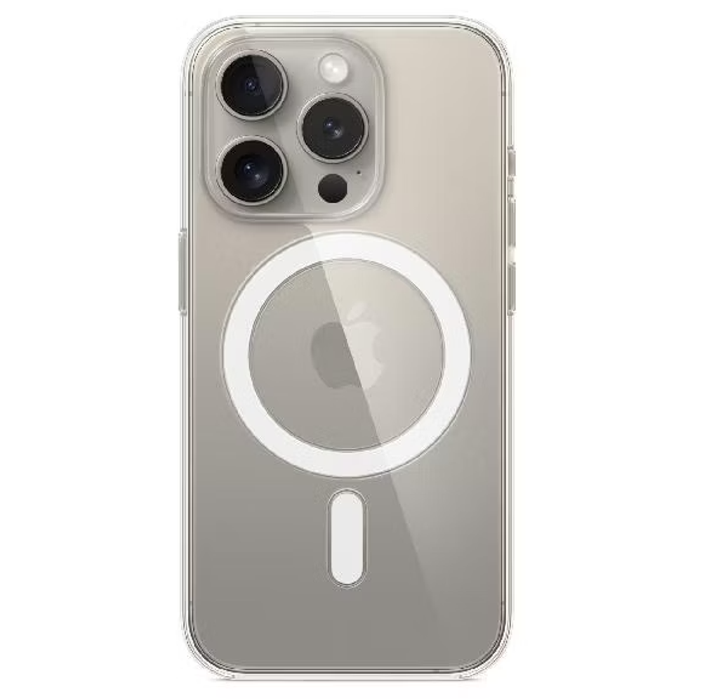 Силиконовая накладка Clear Case MagSafe IPhone 15 Pro