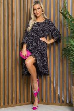 Платье Сибирские кружева (черно-розовое) П13401-18М LT Collection