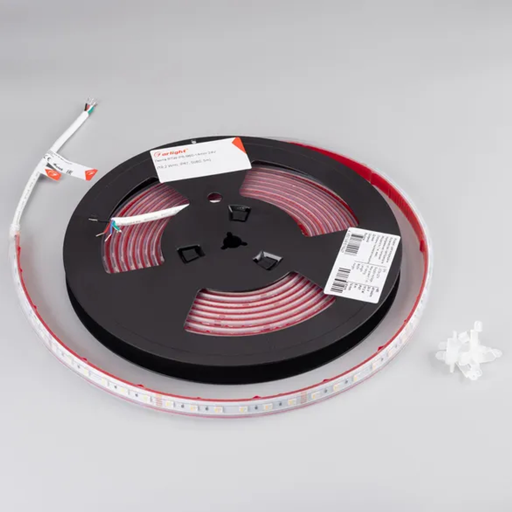 Светодиодная лента RTW-PS-B60-14mm 24V RGBW-White-4-in-1 (19.2 W/m, IP67, 5060, 5m) (Arlight, 19.2 Вт/м, IP67) 034186