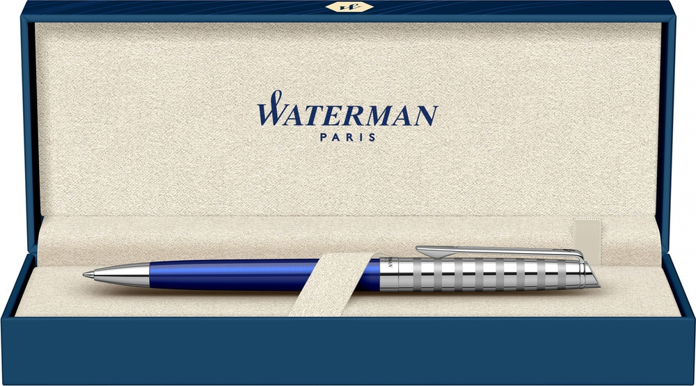 Шариковая ручка Waterman Hemisphere French riviera Deluxe BLU LOUNGE в подарочной коробке