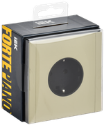 FORTE&PIANO Розетка 1-местная с заземлением без защитных шторок безвинтовое крепление 16А FP814M металл серый сланец IEK