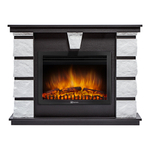 Каминокомплект: Очаг Electrolux EFP/P-2520LS N, портал Excalibur 25 камень белый