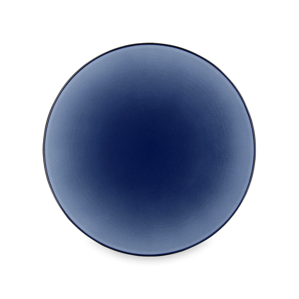 Тарелка обеденная 24 см, фарфор, синий, 650432, Equinoxe Blue, Revol