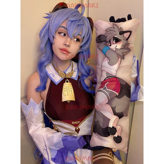 Мини дакимакура фурри Енот арт. M1189, 60х20 см