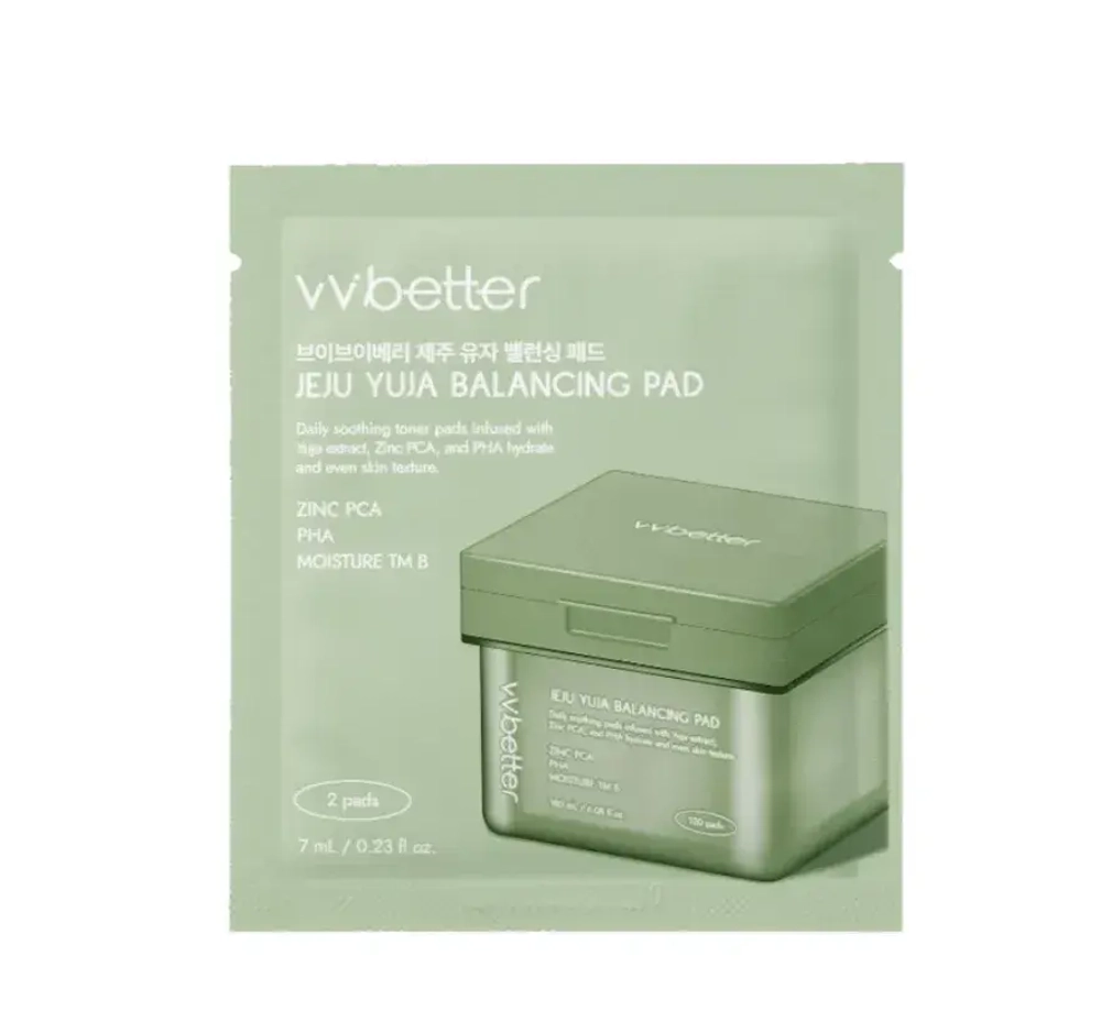 VVbetter PHA Jeju Yuja Balancing Pad тонер-пэды для лица балансирующие с экстрактом юдзу и PHA