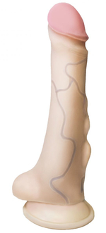 Фаллоимитатор REAL Standard с наплывами - 15 см.