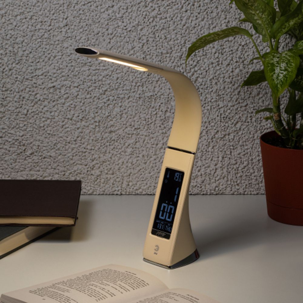 Настольный светильник ЭРА NLED-461-7W-BG светодиодный бежевый | Светодиодные настольные лампы