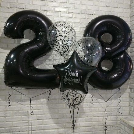 Шар "Цифра" чёрная