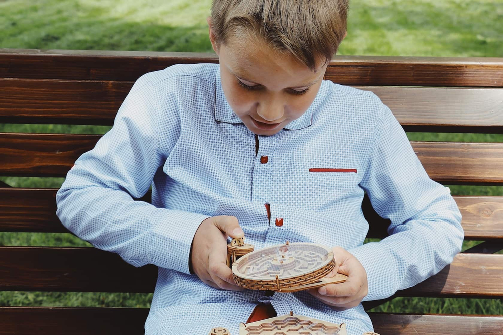 Головоломка-лабиринт "Клубок Ариадны" (UNIWOOD) - Деревянный конструктор, сборная модель, 3d пазл