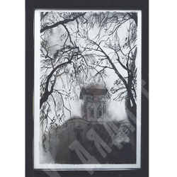 Шахматов Л.А  Симонов монастырь Тушь, бумага. 2018.