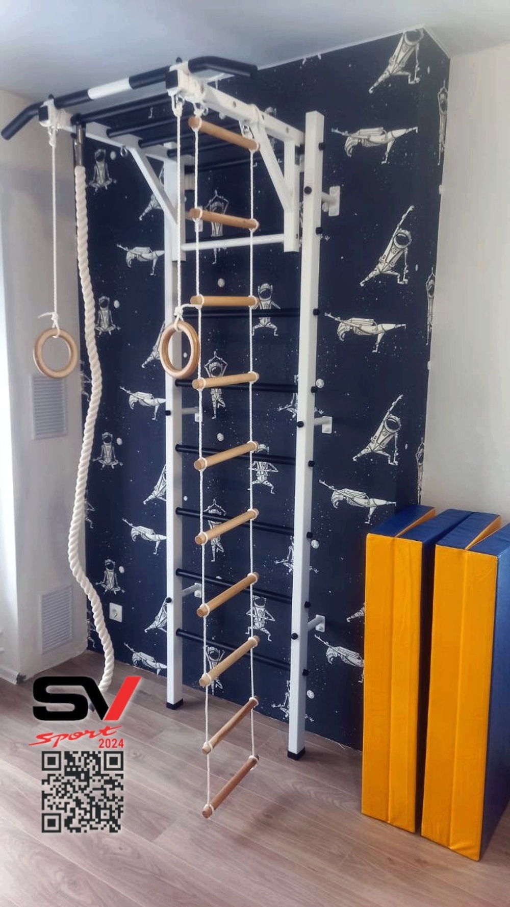 Монтаж шведской стенки Sv Sport в бетонные, кирпичные стены