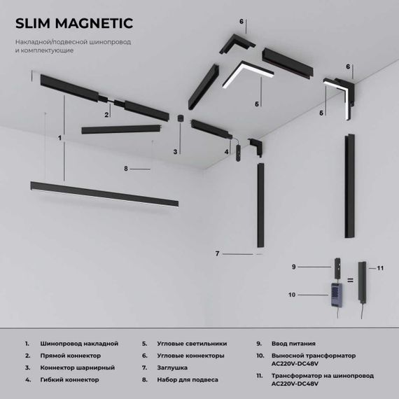 Трансформатор Elektrostandard Slim Magnetic 48V 200W 95042/00 a057213