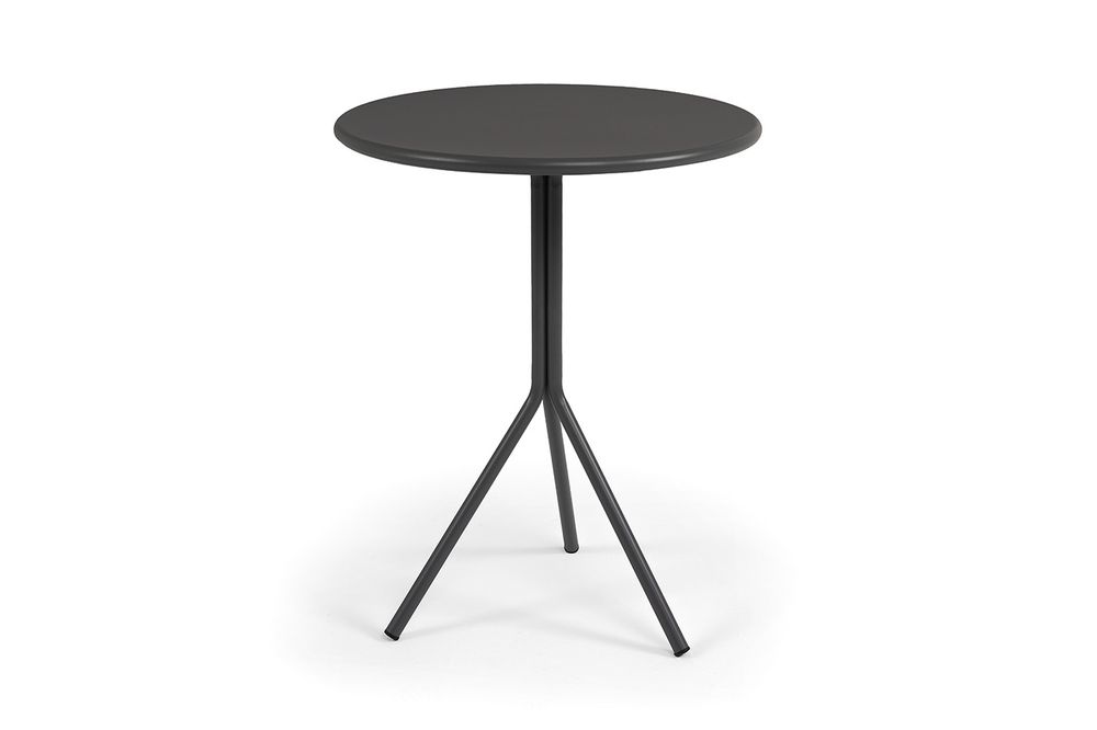 "Мохито" стальной круглый стол Ø60см, цвет темно-серый