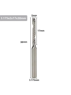 Фреза концевая однозаходная XCAN 3,175х2х17х38 мм
