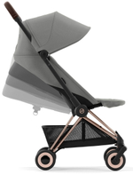 Коляска Cybex Coya Rosegold Frame Cloud T i-Size Cozy Beige Plus Mirage Grey с дождевиком и бампером