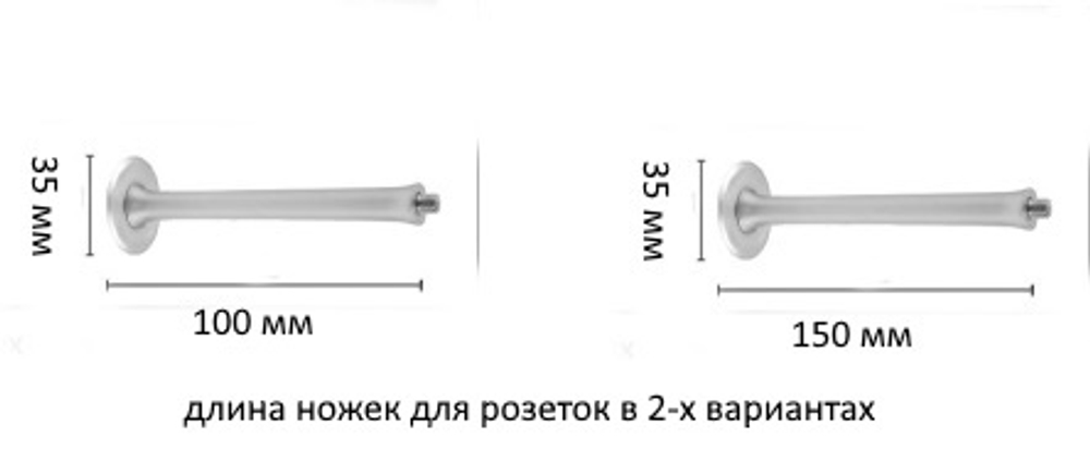 Держатель на ножке с розеткой для штор Ампир Камелия, цвет латунь античная