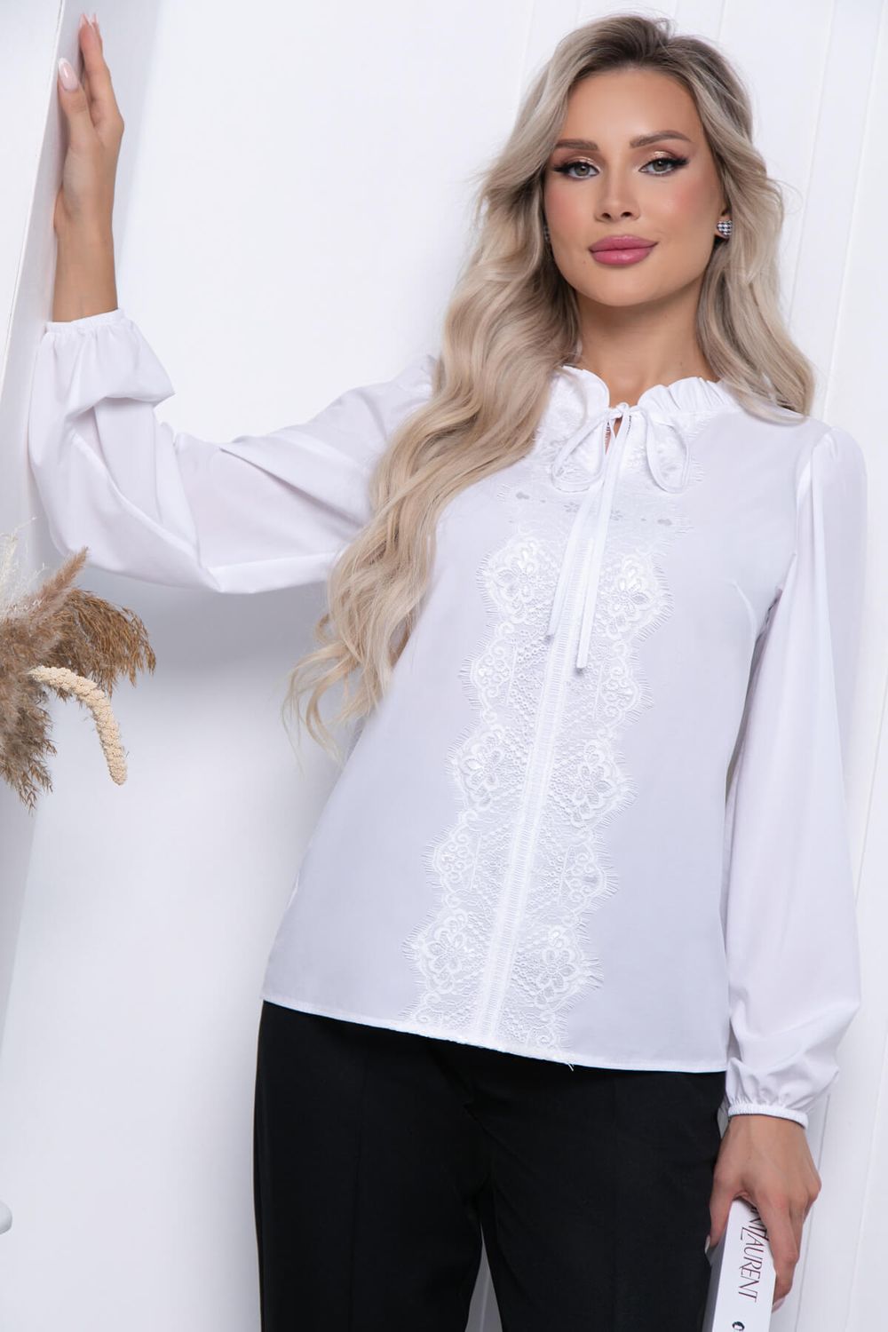 Блуза "Шарлиз" Б7255 (вайт) LT Collection (Акция)
