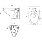 ПЭК унитаз с инсталляцией Santek Бореаль с сиденьем "Микролифт" и черной матовой клавишей смыва (1WH501775)