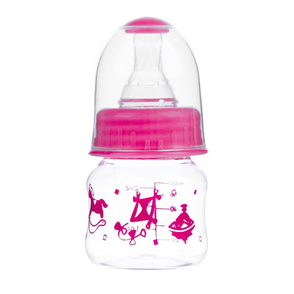 144998 Бутылочка для кормления «Карапуз», 60 мл, от 0 мес., цвета МИКС