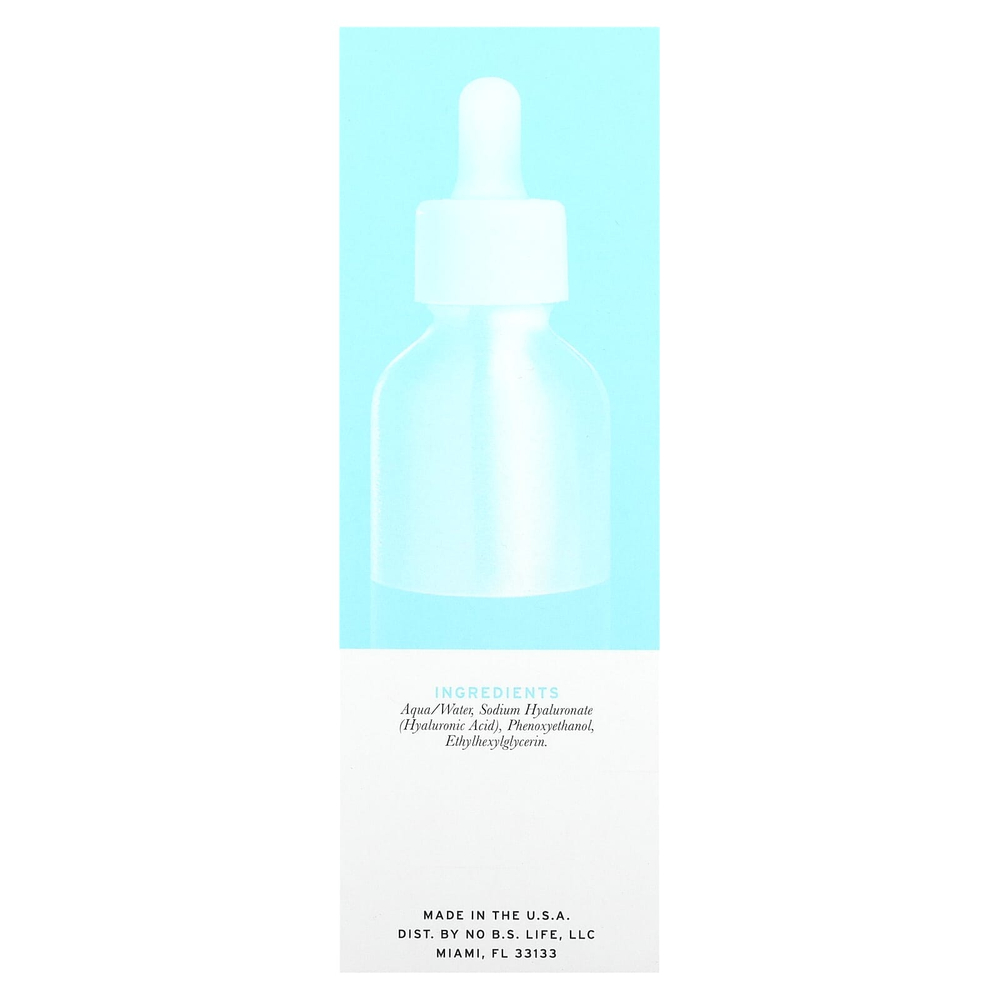 No BS Skincare, чистая гиалуроновая сыворотка, 30 мл (1 жидк. унция)