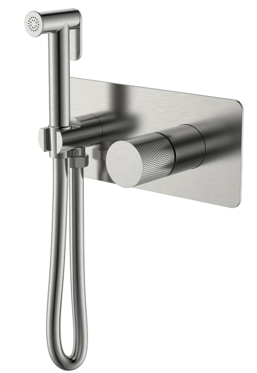 Boheme Смеситель гигиенический STICK Nikel Brush c ручкой TOUCH