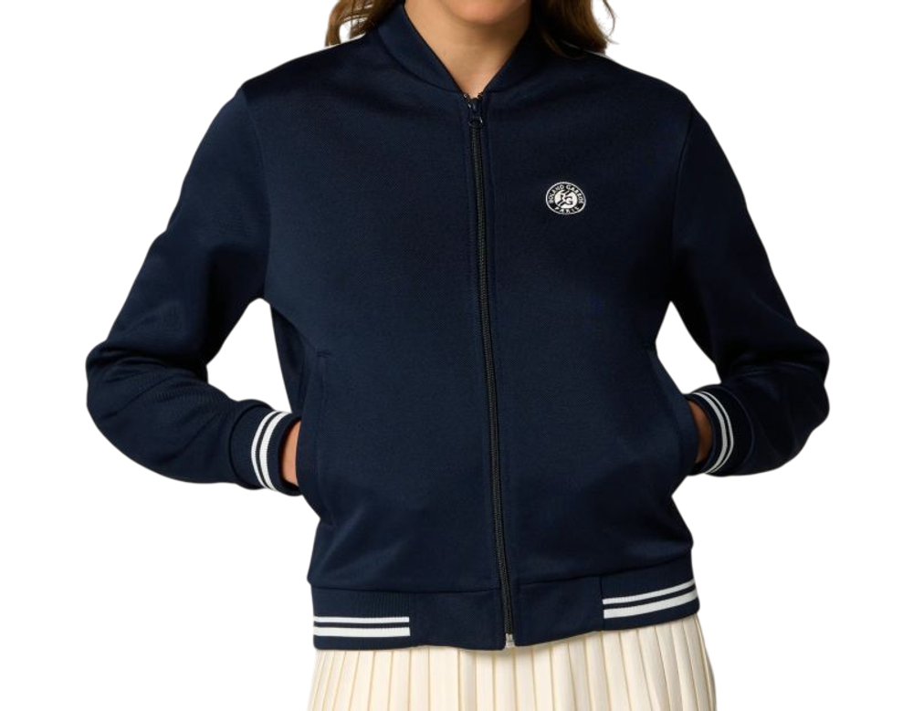 Женская теннисная куртка Roland Garros Heritage Talia Teddy - navy