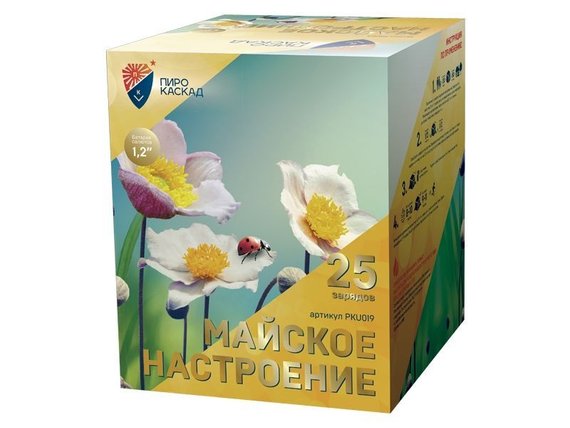 Батарея салютов Майское настроение (25/1,2) PKU019