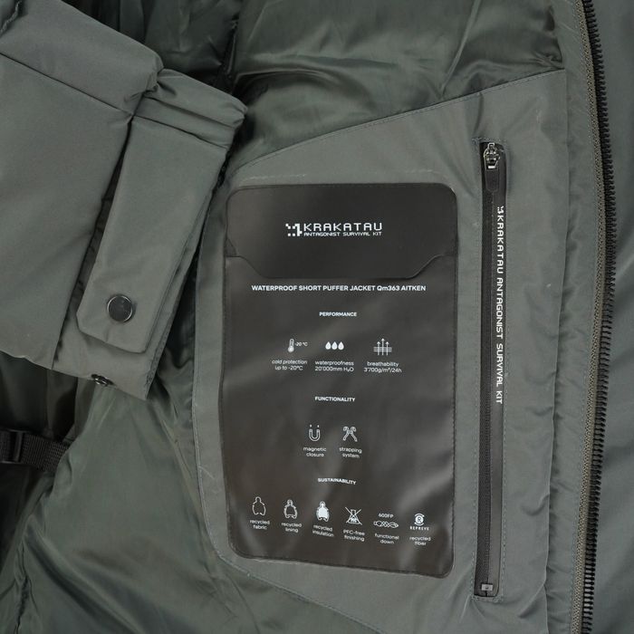 Пуховик мужской Krakatau QM363-52 Aitken артикул:QM363-52 - купить в магазине Дайс