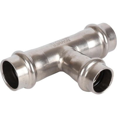 ROMMER Тройник переходной 18x15x18 из нержавеющей стали прессовой