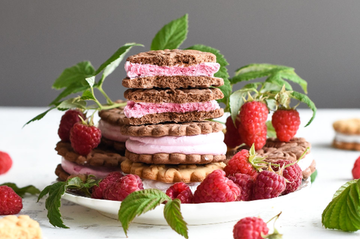 Рецепт зефиро-сэндвичей с малиной