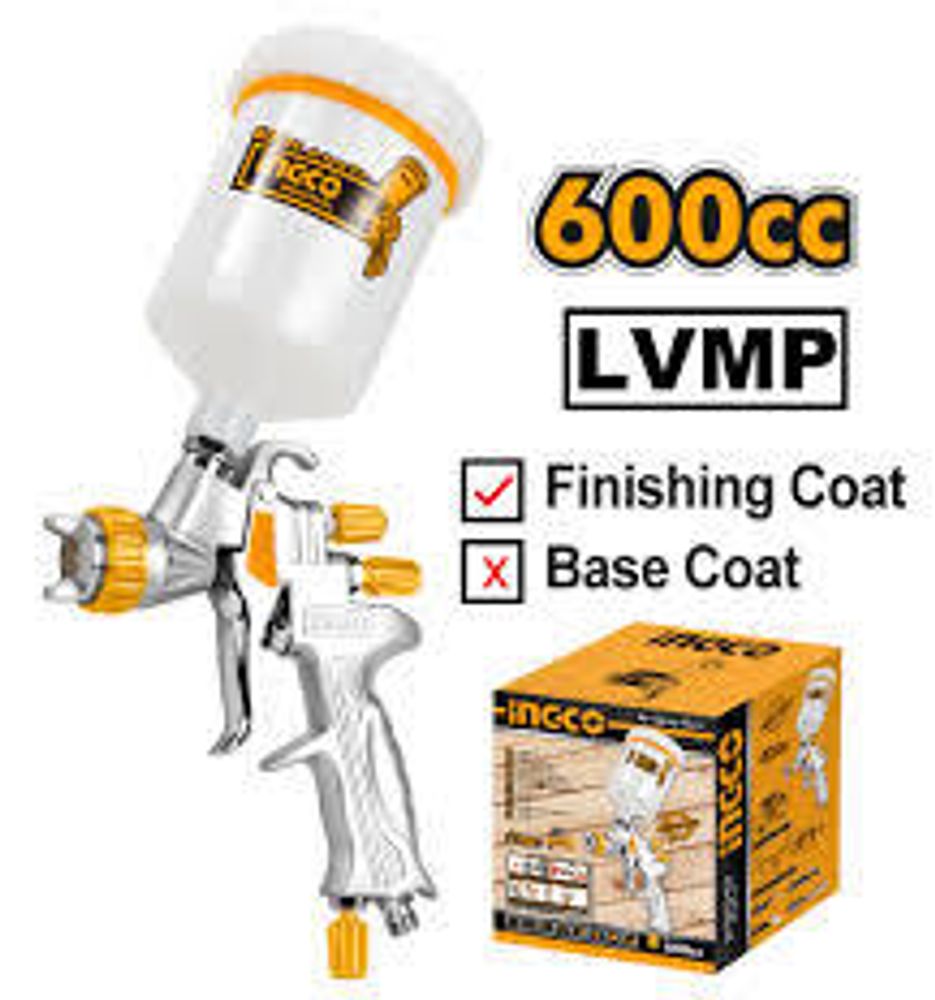 Краскопульт пневматический INGCO ASG1065 INDUSTRIAL 600 мл 1,3 мм