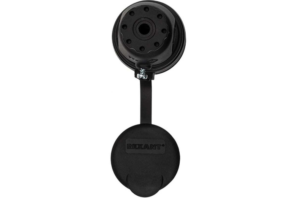 Переносная розетка REXANT влагозащищенная с крышкой, с/з, 16 А, IP44 каучук 111-004