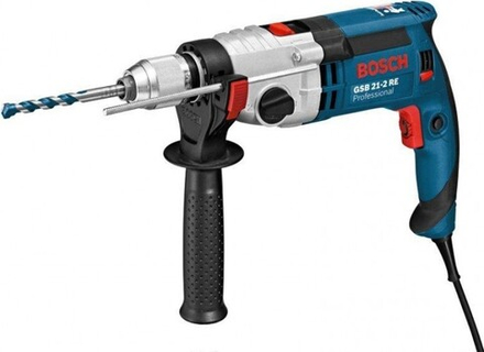 Дрель ударная сетевая BOSCH GSB 21-2 RCT  двухскоростная  060119C700 Кейс