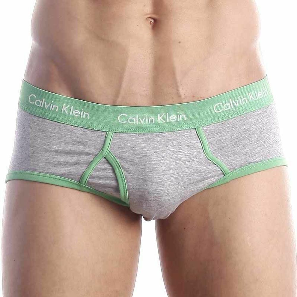 Мужские трусы брифы Calvin Klein 365 Grey Green Brief