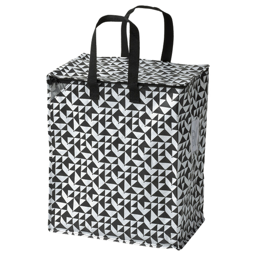 Сумка IKEA KNALLA (КНЭЛЛА), Черно / белый, 40x25x47 см, 47 л