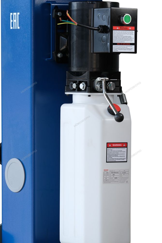 NORDBERG (N4120H1-4B) Подъемник 380V 2х стоечный 4т с верхней синхронизацией, H=4,0 м (синий)