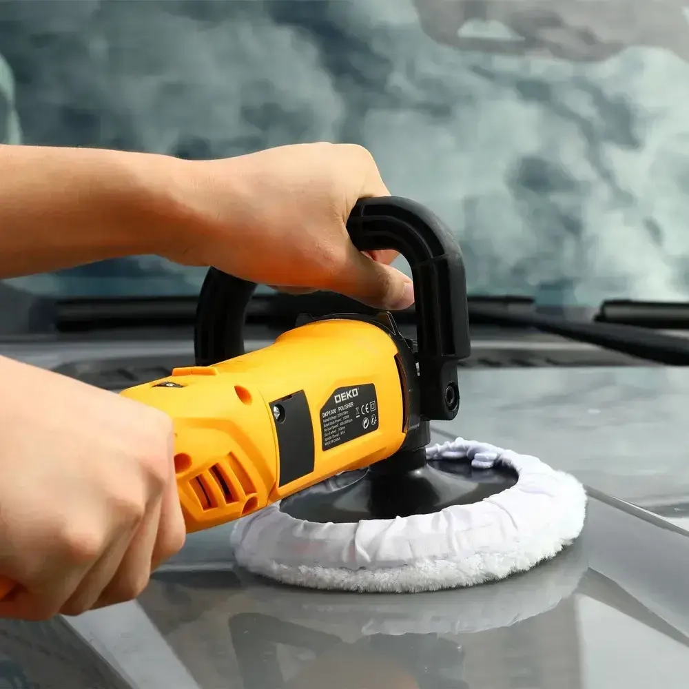 Шлифмашина полировальная сетевая DEKO DKP1500, 180 мм, 1500 Вт