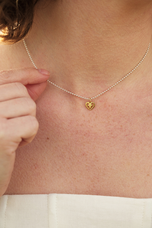 Подвеска СЕРДЕЧКО биколор