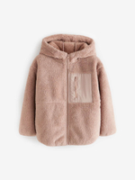 Куртка флисовая на молнии для девочки Next B73-565, Коричневый