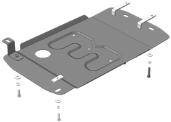 Защита КПП. 2 мм, Сталь. для Infiniti FX 35 2008-2012, Motodor.78001
