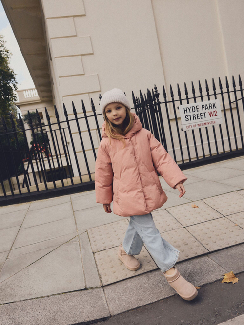 Куртка утепленная с капюшоном для девочки Next E25-188, Персиковый