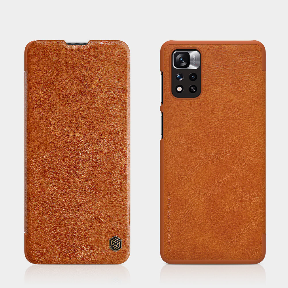 Кожаный чехол-книжка Nillkin Leather Qin для Xiaomi Redmi Note 11 Pro+ 5G global