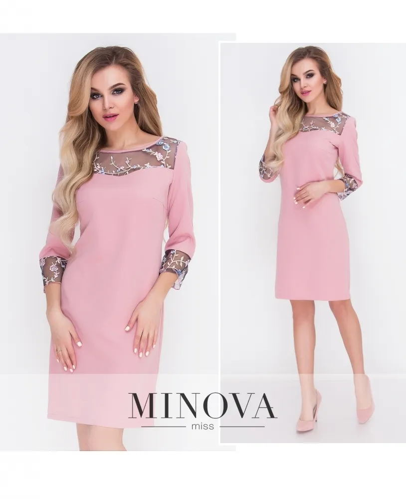 Платье 1080-пудра Minova