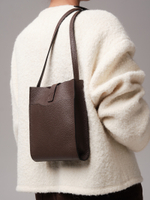 Женская кожаная сумка кросс-боди DBR 30919 коричневый торф