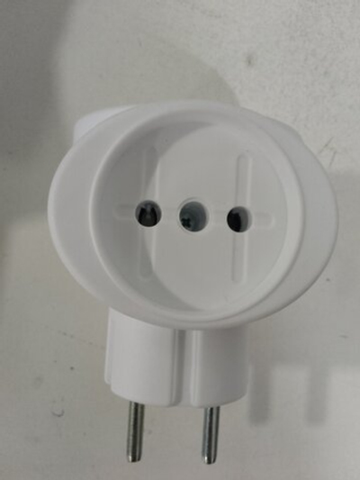 Тройник -3Т (пластик) 3 гнезда, 10А 220v белый